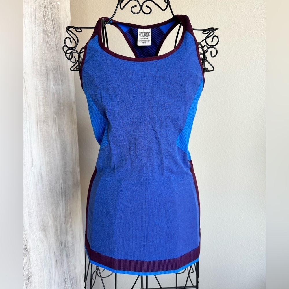 PINK Victoria's Secret Blue and Purple Tank Top
